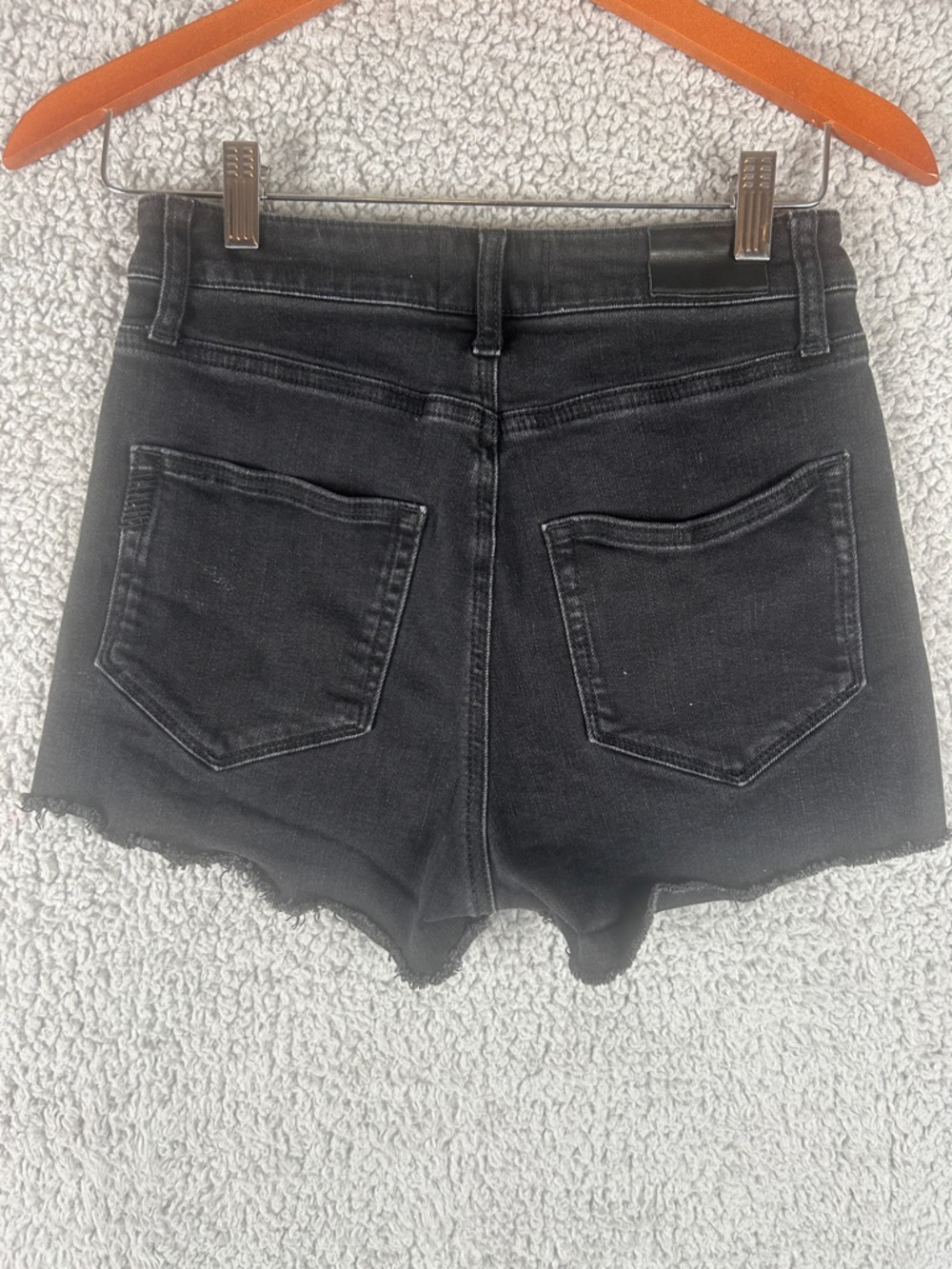 Paige Margot Short Raw Hem Black Denim Short Size 26 - Picture 13 of 15